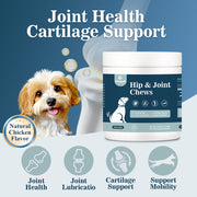 FAYWELL - Hip & Joint Chews Supplement for Dogs, Glucosamine and Chondroitin for Joints Health and Muscle Recovery, 120ct/300g